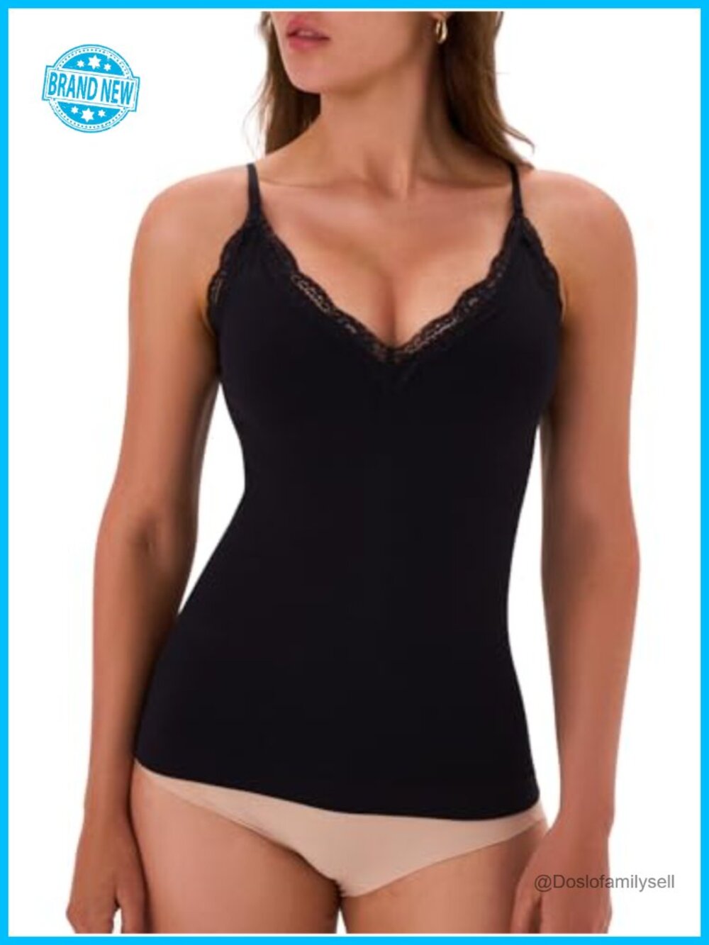 Seamless V-Neck Tummy Control Shapewear Tank Top